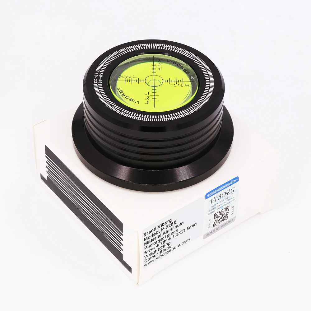 Viborg-오디오 LP628B 고품질 실버 LP 비닐 턴테이블 금속 디스크 안정기, 기록 무게/클램프
