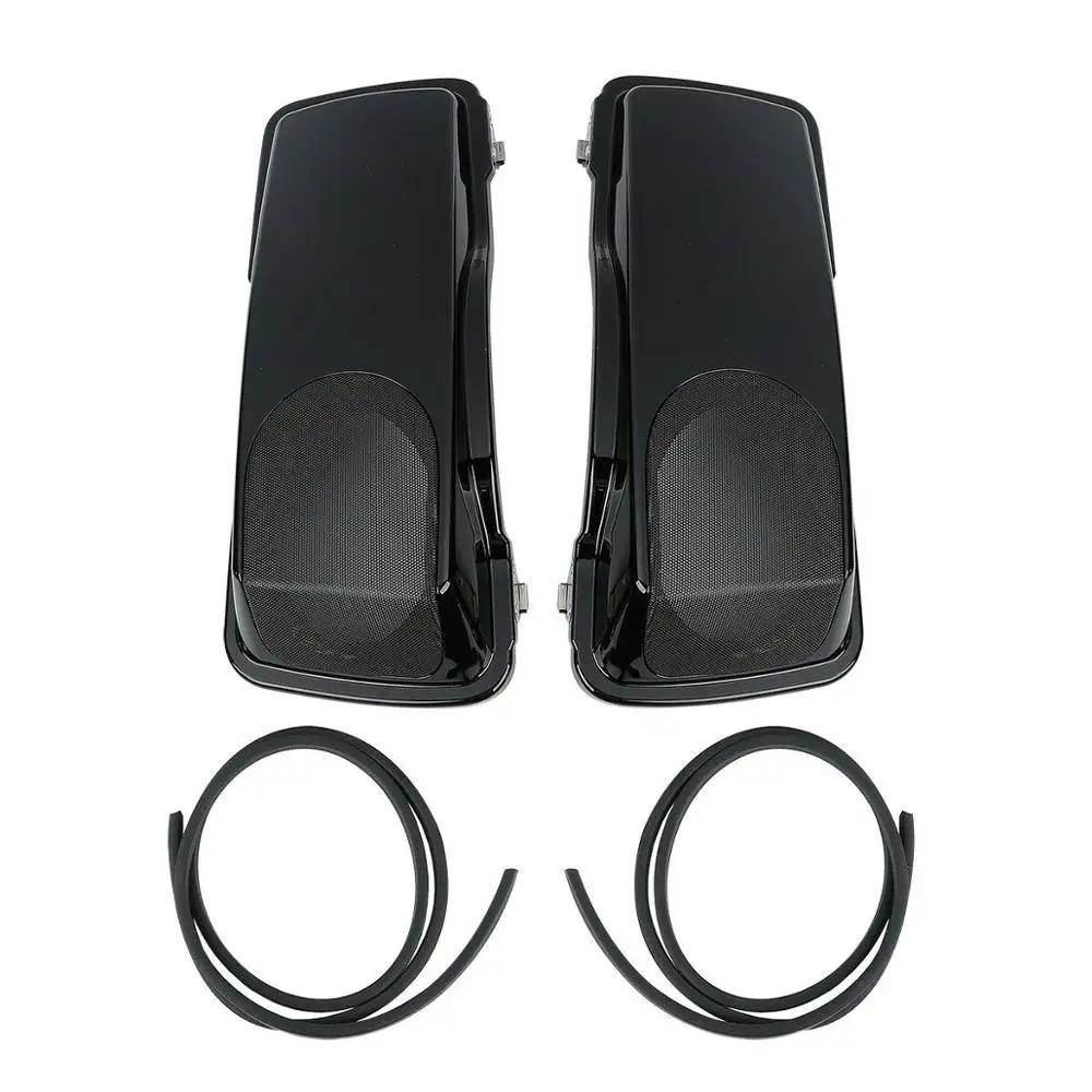 

Motorcycle Vivid Black 5x7''Speaker Saddlebag Lids For Harley Touring Electra Glide Road King Road Glide Street Glide 1993-2013