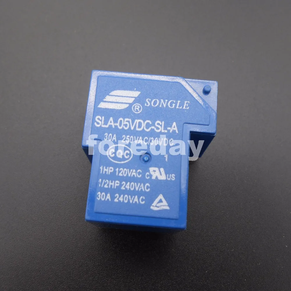 HQ 1PC Blue SLA-05VDC-SL-A 4 Pins SONGLE R Power Relay 5V DC SPST SLA Original 30A Switching 20A/30VDC 250VAC NEW*FD436X1