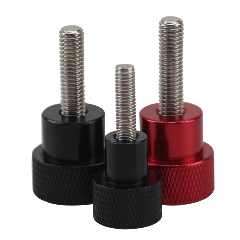 5pcs Thumb Screw M3 M4 Aluminum knurled head Stainless steel Hand Tighten Thumb screw anodized 10 colors