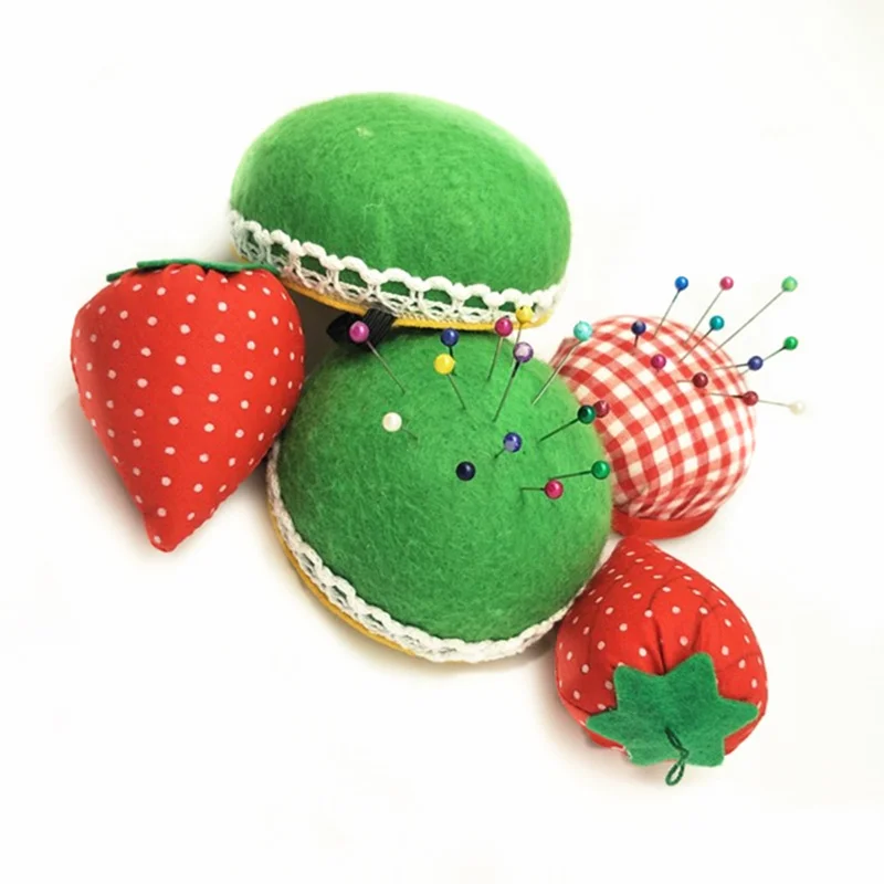 1pcs Strawberry Shaped Needle Pin Cushion With Elastic Wrist Belt DIY Handcraft Tool for stitch sewing needlework BB5533