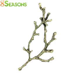8Seasons 10pcs Handmade Connectors Tree Branch Antique Bronze Color Charms DIY Making Earrings Necklace Women Jewelry Findings
