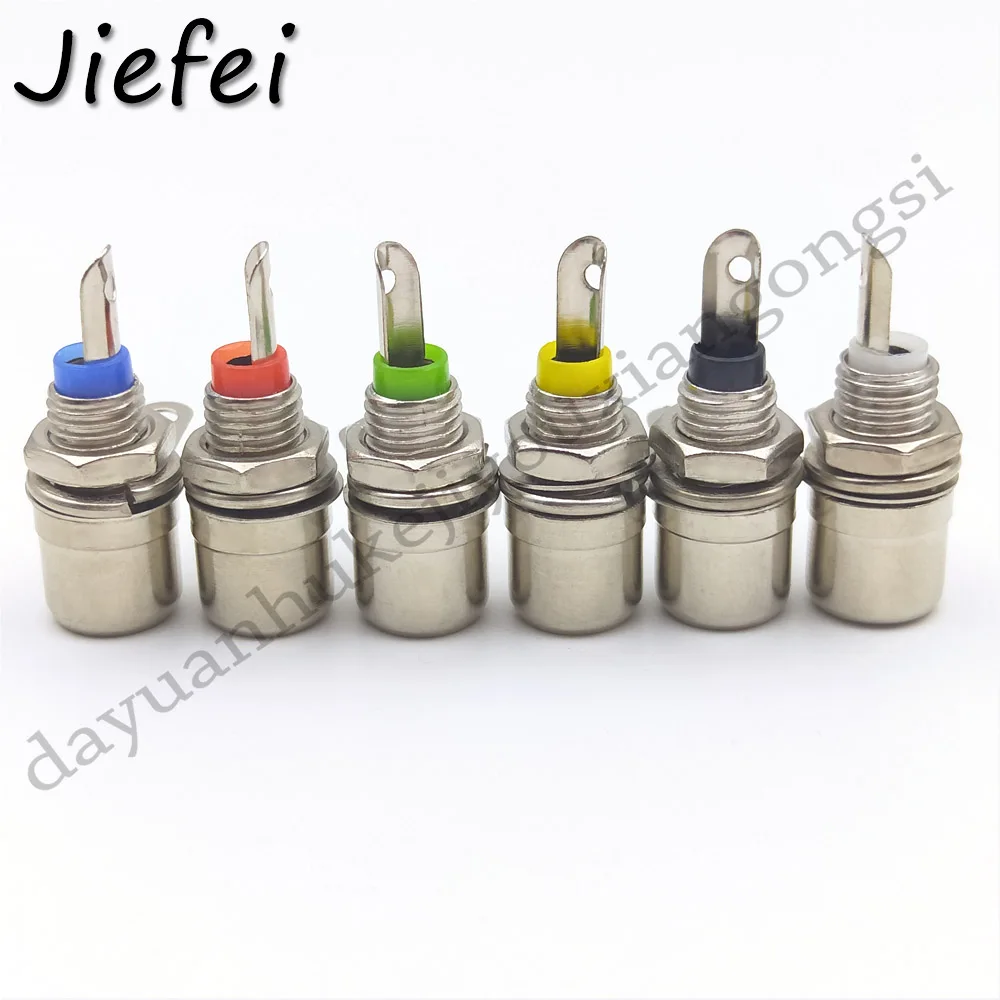 12pcs 6 color RCA Panel Mount Connector RCA Female Socket RCA Panel Mount Audio Socket Plug Connector Bulkhead