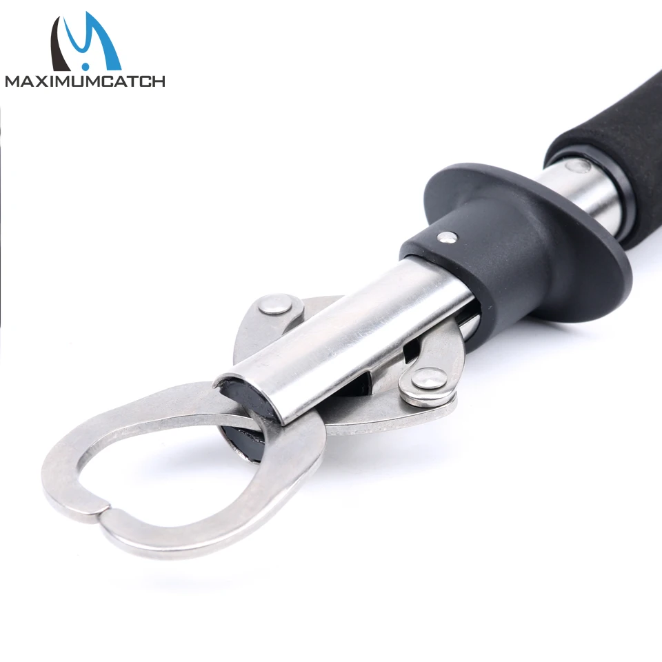 Maximumcatch-Stainless Steel Trigger Lock Fishing Gripper, Fish Lip Grip, Grab Clamp, Grabber Carp EVA Handle, Tackle Tool, 15kg