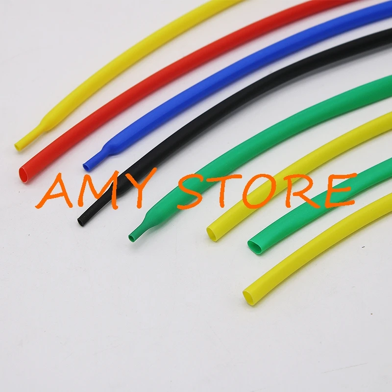 5 m 멀티 컬러 1mm/1.5mm/2mm/2.5mm/3mm/3.5mm/4mm 자동차 케이블 절연 랩 2:1 열 수축 튜브