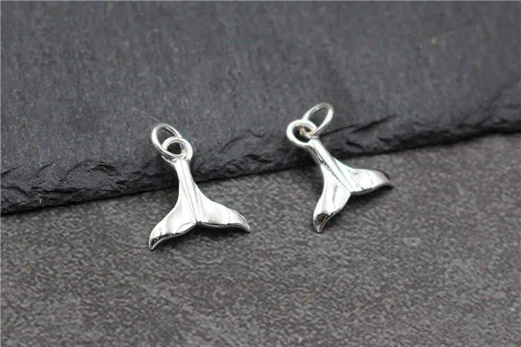 1pc100% 925 Sterling Silver Mermaid Tails Charms High Quality Fashion Decoration Pendants Fit Earrings Necklace DIY Fine Jewelry