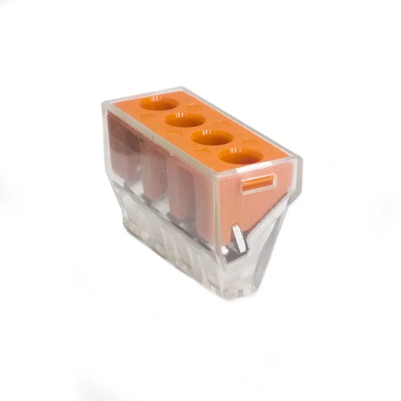 10 pcs/lot PCT 104D 4 Pin Connectors Hard Wire Quick Wiring Plug Electric Compact Block Terminal