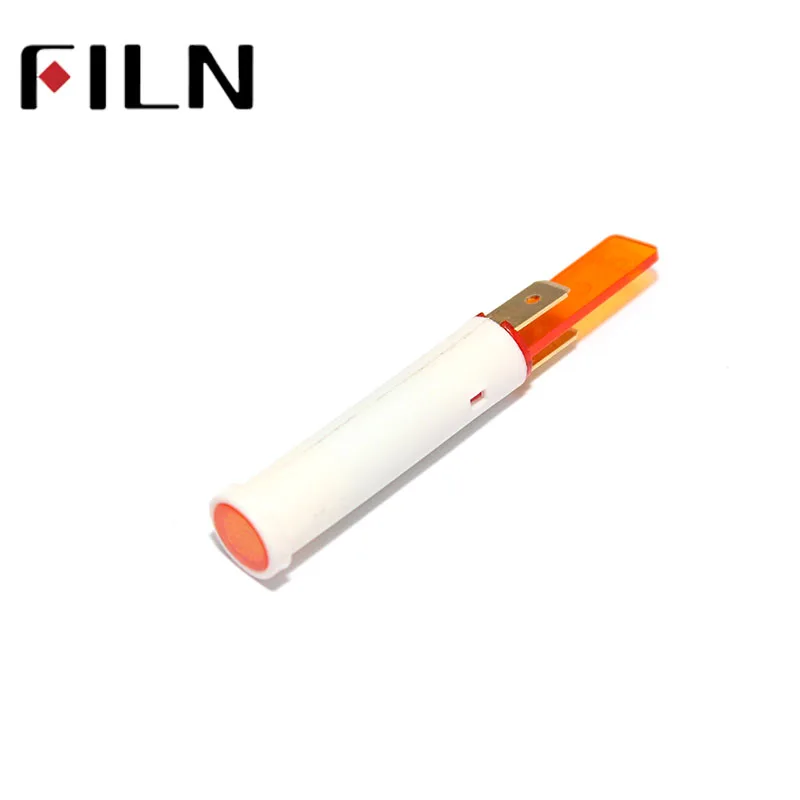 filn 8mm hole plastic snap in 3v 5v 6v 12v 24v 220v mini LED indicator light 4.8mm faston