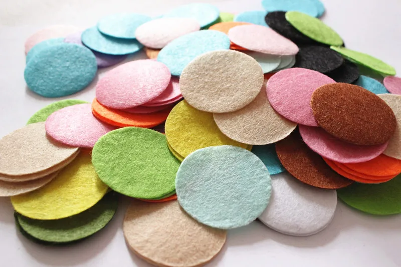 DIY 6CM Felt circle Round fabric pads accessory, fabric flower accessories for hair flower 300PCS