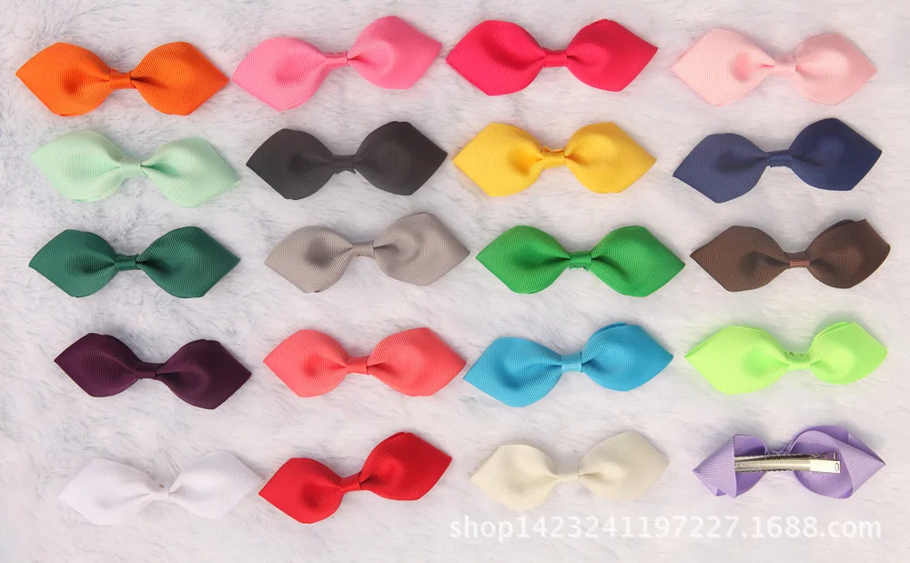 Dog hair clip multicolor butterfly style pet cat Hair Bows hair ties dog hair bows with clips dog grooming accesories 50pcs