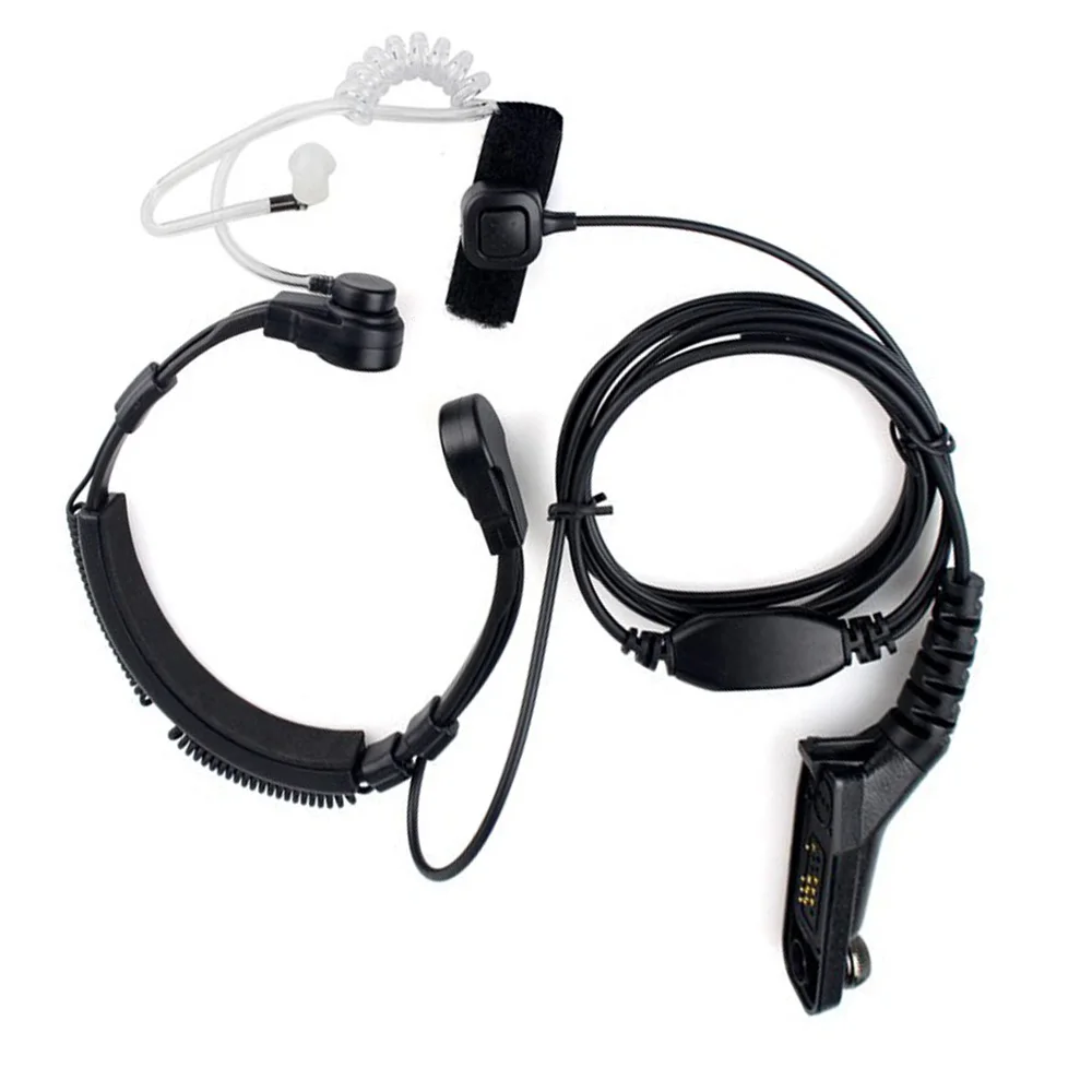 Finger PTT Throat MIC Covert Acoustic Tube Headset For Motorola Walkie Talkie P8268 P8260 P8200 XPR6550 XPR6300 DP3400 DP3600