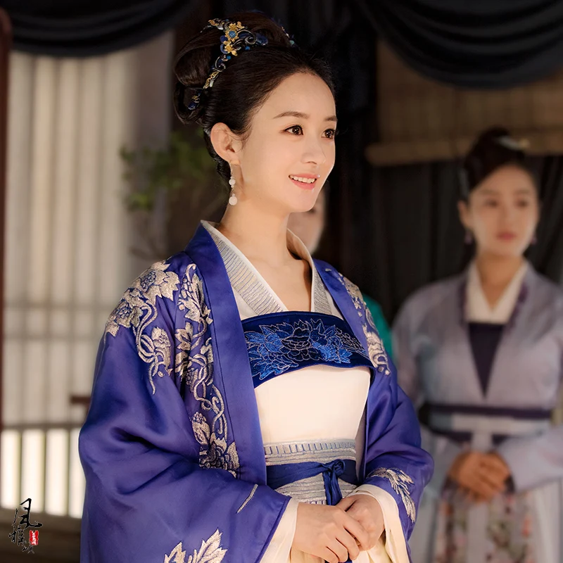 3 Designs Zhao LiYing Gentle Lady Embroidery Costume Ming Dynasty Rich Lass Hanfu Costume for Newest TV Play Legend of Ming Lan