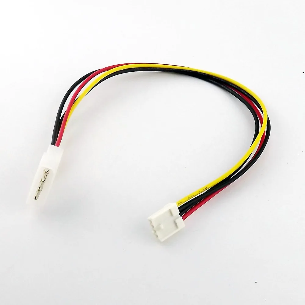 Adaptador de fuente de alimentación IDE de 4 pines, conector macho Molex a disquete, Cable de 20cm/30cm, 10 Uds.