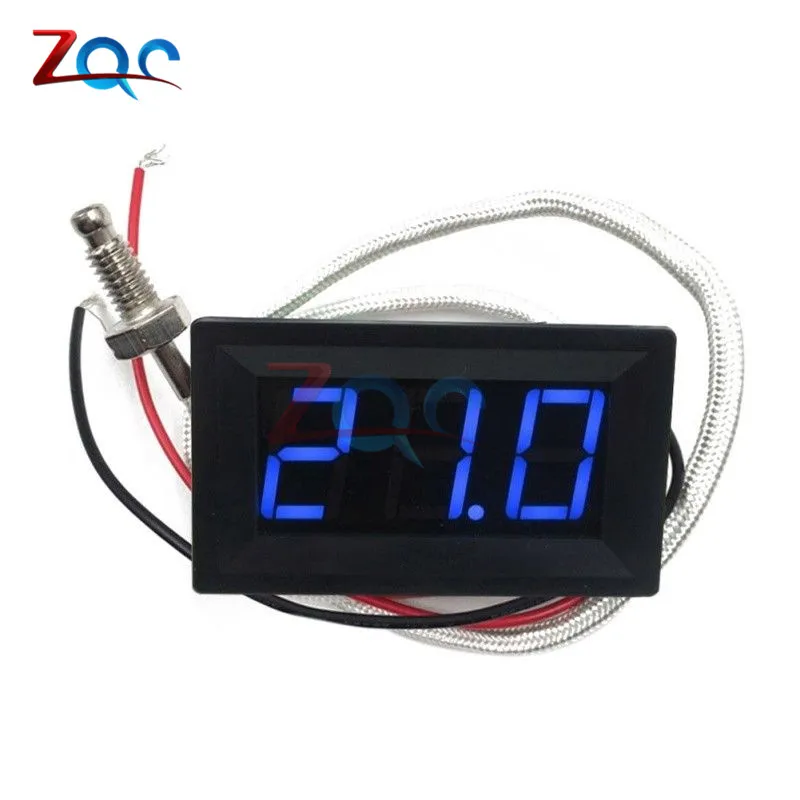 XH-B310 Digital Tube LED Display Thermometer 12V Temperature Meter K-type M6 Thermocouple Tester -30-800℃ Thermistor Senor Probe