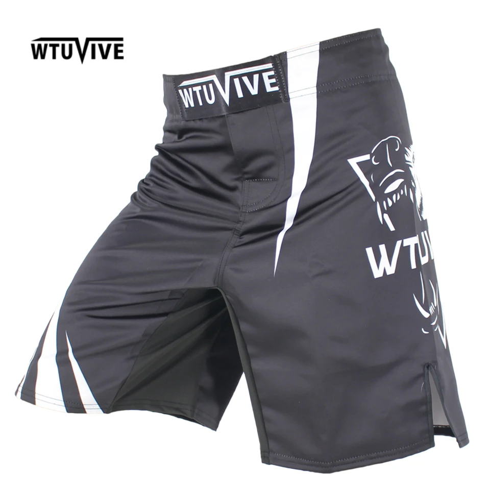 WTUVIVE 2017 new boxing features sports training Thai fist fitness personality fight flat angle shorts MMA muay thai clothing