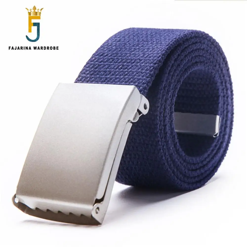 FAJARINA Good Quality Fashion Jeans Straps Belts Unisex Casual Canvas Belt for Men Blue Red Colours Optional CBFJ0018