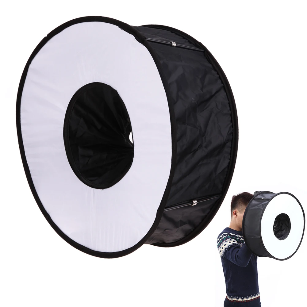 Portable Round Softbox Folding Collapsible Flash Light Diffuser Photography Studio Lighting Modifier For Camera LED Light Panel