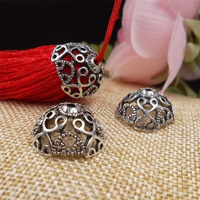 

20pcs/lot Tibetan Silver Big Size Bead Caps Receptacle 20x9mm Tassels Caps Fit DIY Craft Jewelry Making Findings & Accessories