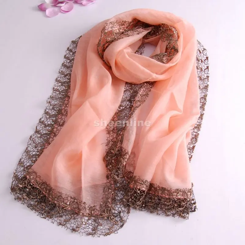 12 Colors Top Quality Genuine Silk Wool Embrodiery Shawl Beading Pashmina Long Scarf Light Scarf Wrap Spring Autumn Use