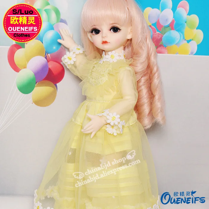 ตุ๊กตา BJD SD 1/6หรูหราชุดลูกไม้ยาวชุดสำหรับสาว Body YF6-151ตุ๊กตาอุปกรณ์เสริม