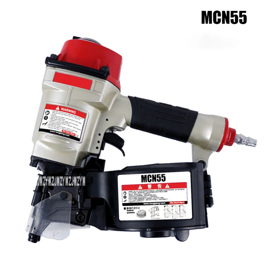 MCN55 Pneumatic Nail Gun Air Nailer Gun Pneumatic Nailer Woodworking Air Stapler Pneumatic Coil Nailer Nail Gun Air Tool