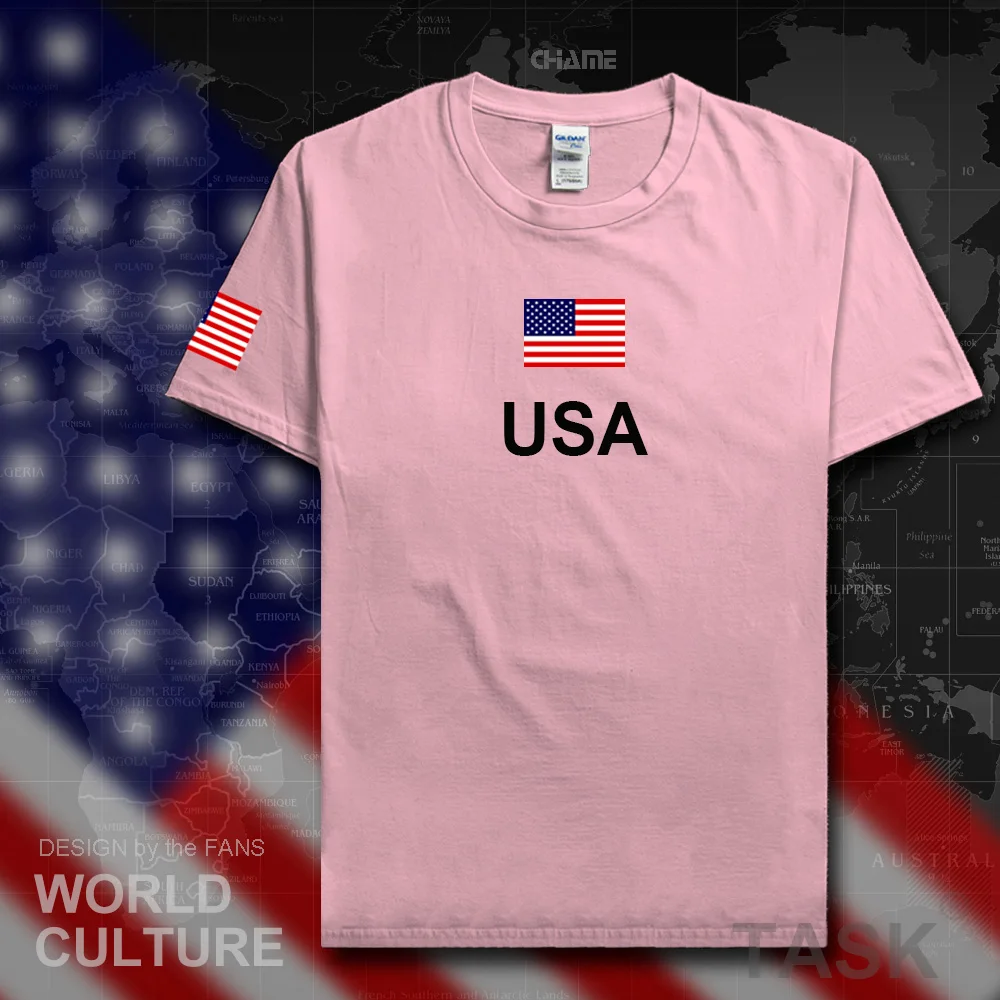 United States of America USA US t shirt man jerseys 2017 t-shirts 100% cotton nation team cotton meeting fans streetwear fitness