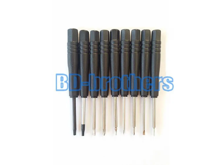 Good Quality Professional Metal Magnetic Black Screwdriver Open Maintenance Mini Hand Tools For PC Phone etc 200pcs/lot