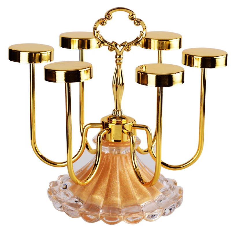 

European Stainless Steel Rotating Glass Cup Holder Upside down Drain Rack Wine Glass Organizer for Home Living Room