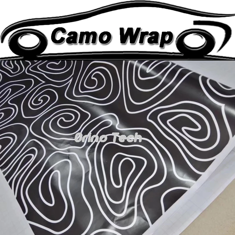 

Graphics Black White Camouflage Sticker Vinyl Wrap Motorcycle Car Self Adhesive Film Sticker Decal Car Styling Wrapping