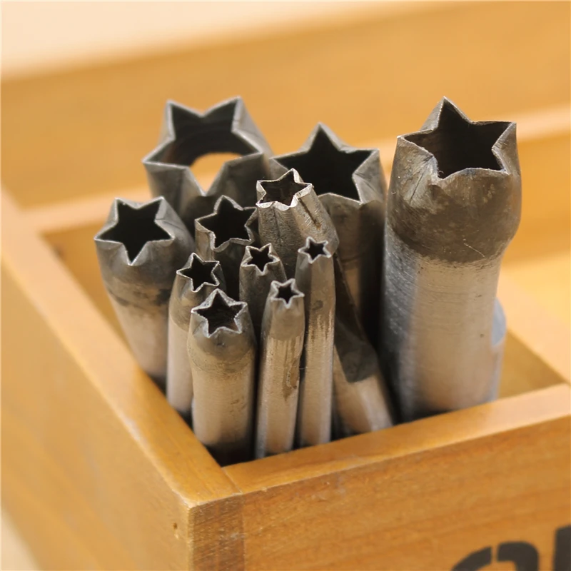 leather craft Steel Five-pointed star Tool classic stars punch for Leather Plastic Wood Belt Hole flower punch Leathercraft DGwx