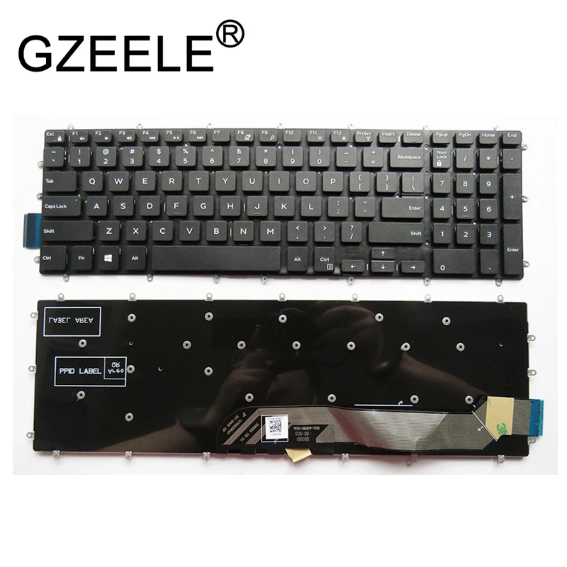 

GZEELE New US English keyboard for DELL laptop notebook PK131Q03B00 PK131Q02B00 0GGVTH GGVTH PK131Q04A01 082KD3 82KD3 black