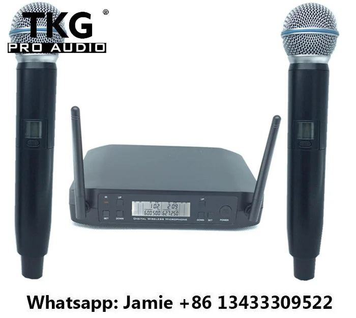 

640-690 МГц беспроводной микрофон uhf oem двойной Китайский аудио GLDX4D handhold беспроводной микрофон для караоке