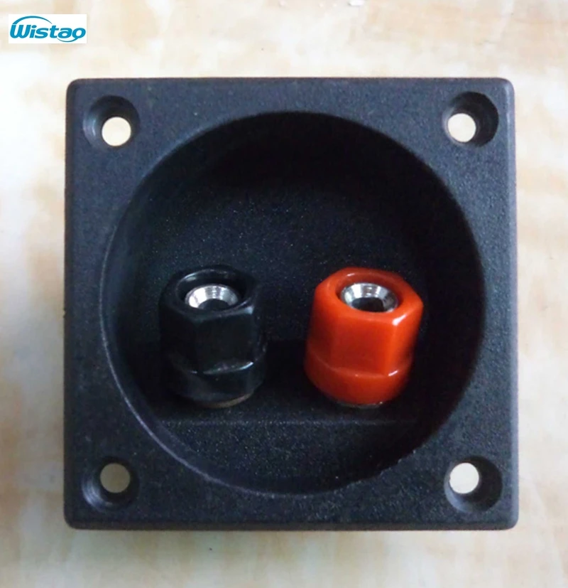 Square Binding Post Type Speaker Terminal Box Board Cup Wire Cable Connector 56.5mm x 56.5mm Plastic Nut HIFI DIY