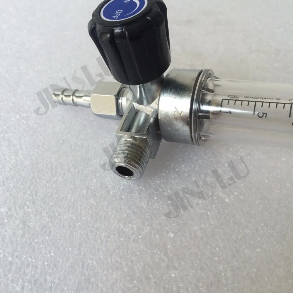 Gratis pengiriman Benang 7mm Gas Las Argon Flow Meter 0.35 Mpa Regulator 1 pcs