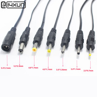1pcs 5.5*2.1mm to 5.5*2.5 4.8*1.7 4.0*1.7 3.5*1.35 3.5*1.1 2.5*0.7mm DC Power Plug with 15cm Wire DC Power Splitter Adapter