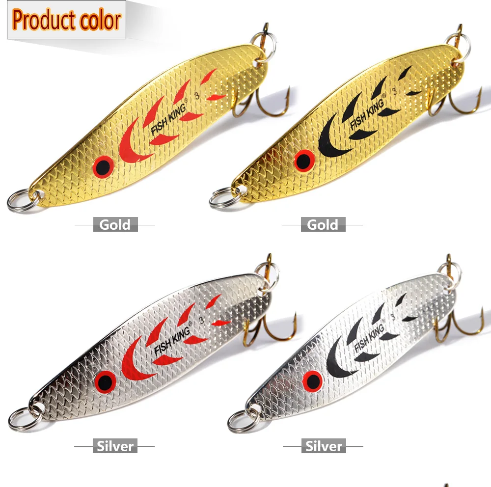 NGB 1 Stück 18g 28g Spinner Angelköder Metallköder Löffelköder Angelzubehör Vissen Pesca Pailletten Einzelhaken – Detail 6