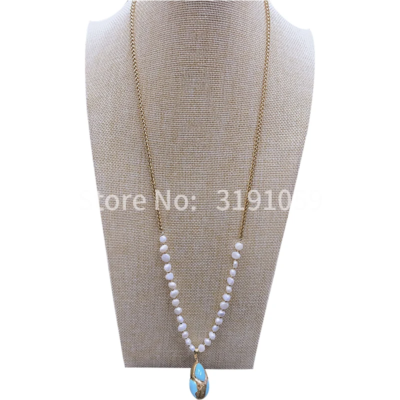 

Pearl sweater chain long style with simple European and American personality necklace female