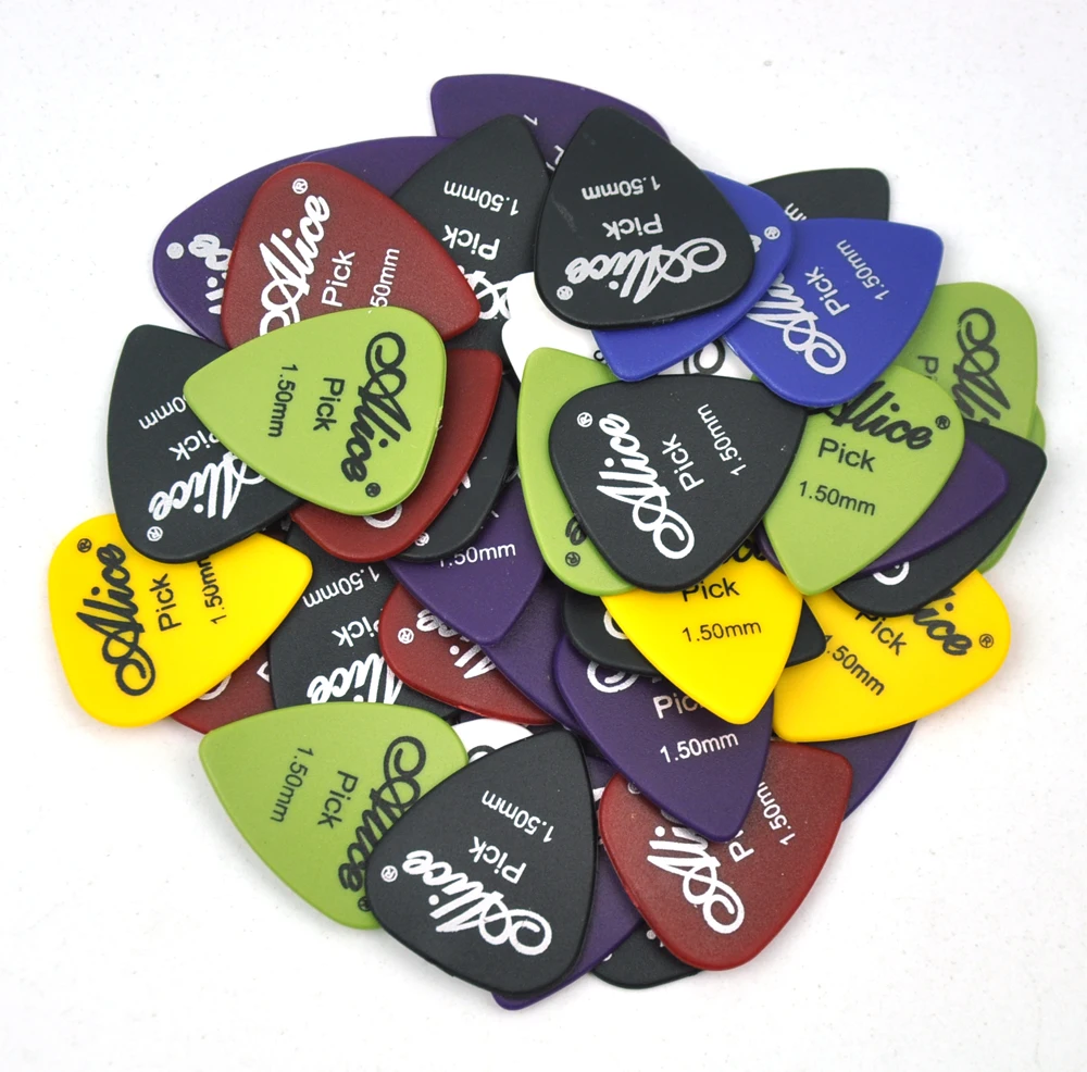 100pcs Extra Heavy 1.5mm Alice Matte ABS Guitar Picks Plectrums For Electric Guitar