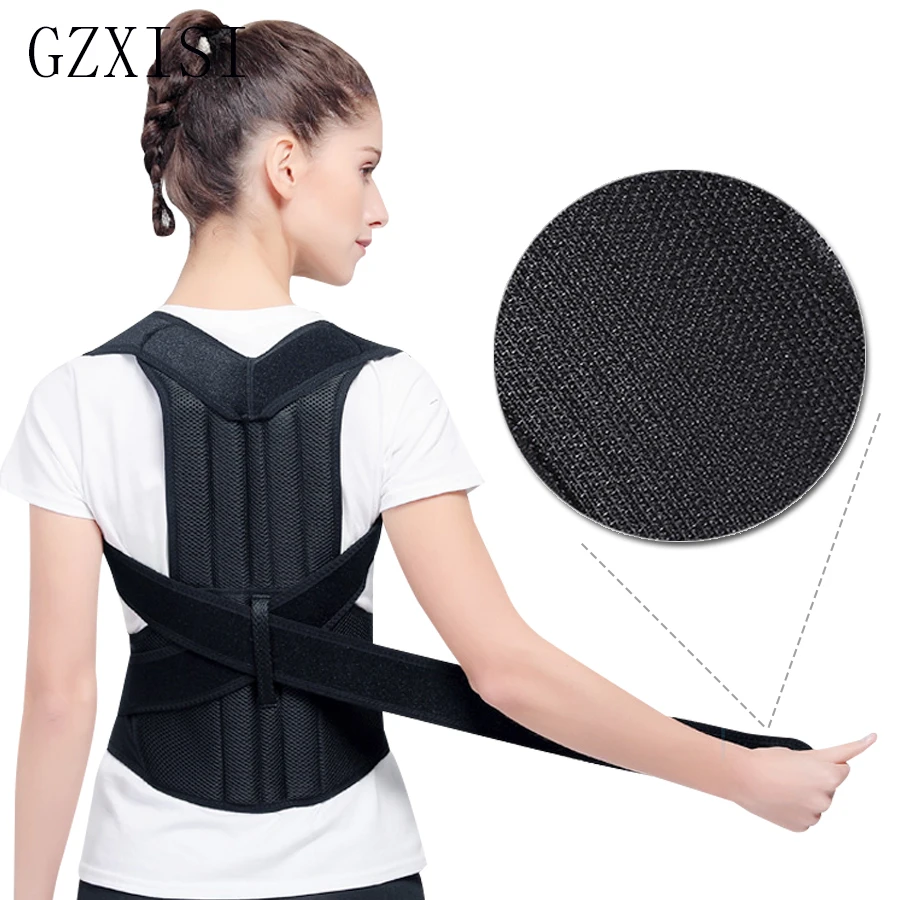 Male Female Body Shaper Adjustable Posture Corrector brace shoulder back support belt Lumbar Support belt back fajas modeladoras