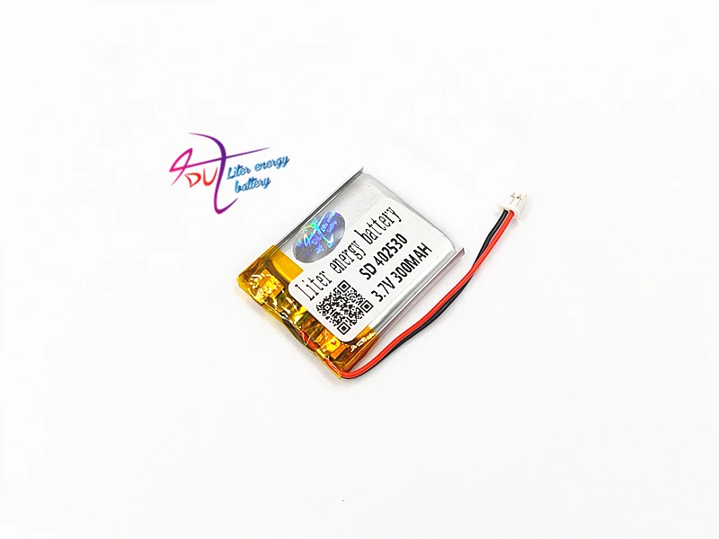 

JST 1.25mm 2pin 10 pcs 300mAh LiPo Rechargeable Battery 402530 with 3.7V 300mAh Lithium Polymer For Mp3 Camera bluetooth GPS