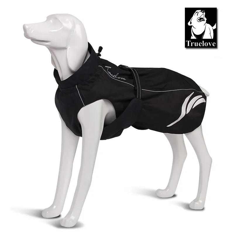 Truelove Waterproof Reflective Stripe Dog Coat Vest Outdoor Walking Dog Raincoat Nylon Pet Jacket For All Weather Breed in stock