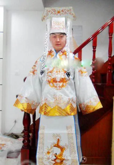 Beijing Opera garment  Man Elegant Scholar Men's Clothing Prime Minister Hanfu Costumes China National Traditional Opera Apparel