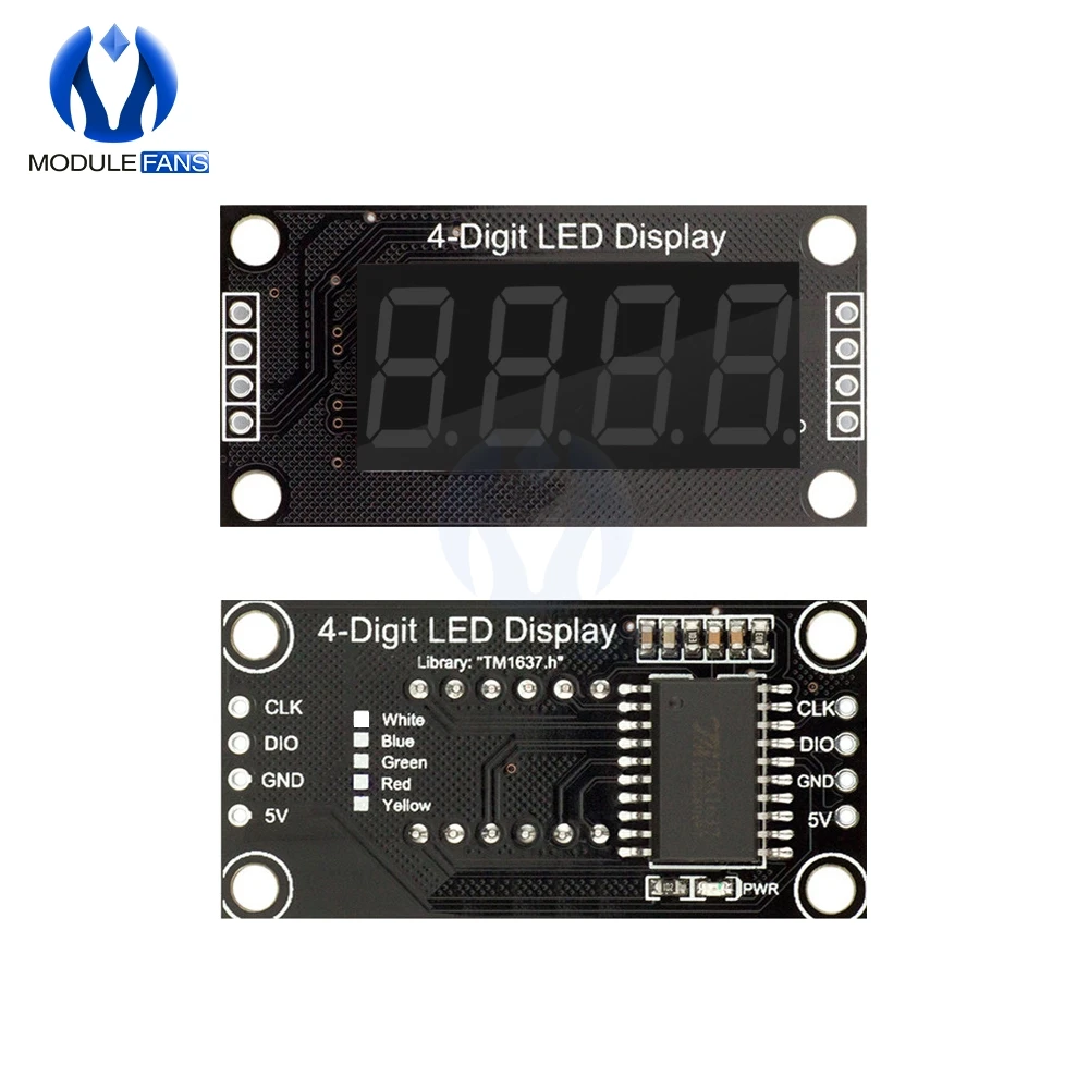 Green Color 0.36" 0.36 Inch TM1637 7 Segments Digital Display Tube 4-Digit LED  Module Board For Arduino