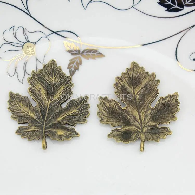 set of 15pcs maple leaf 42*37mm antique bronze zinc alloy Charm DIY Supplies jewelry accessories handicraft AY0486