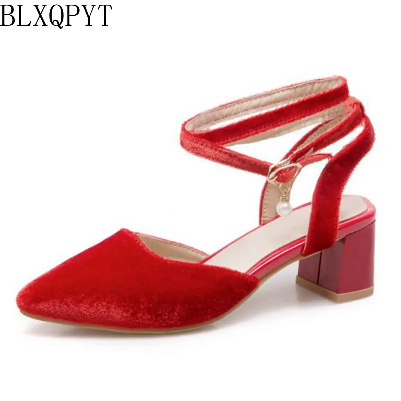 BLXQPYT Plus Big and Small Size 31- 50 Sandals Summer Style ladies Platforms Fashion women Dress Sweet High Heels Shoes T339