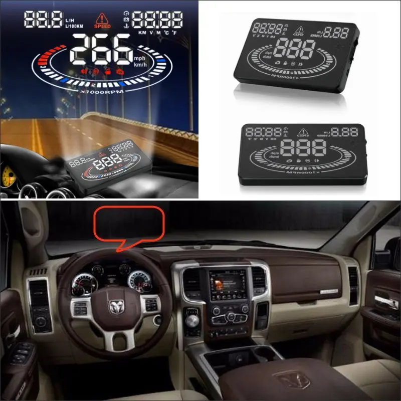 For Dodge Dakota/Durango 2005-2024 Car HUD Head Up Display Auto Professional Electronic Accessories OBD/OBD2/OBDII