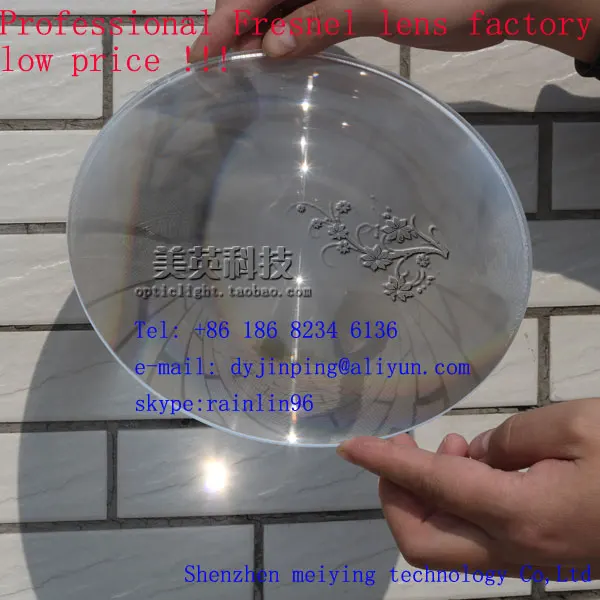 Fresnel lens:D300 F290mm  ,stage light fresnel lens,PMMA ( acrylic)material,big size lens