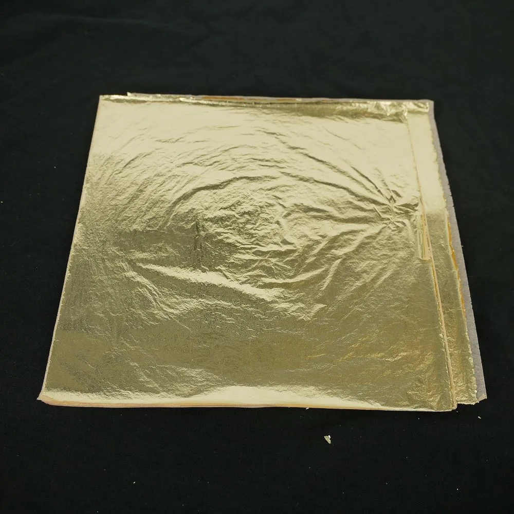 100 قطعة/الحزمة ورقة الذهب التقليد الإيطالية اللون 2.0 تقليد الفضة ورقة 16*16 سنتيمتر لتذهيب بوذا