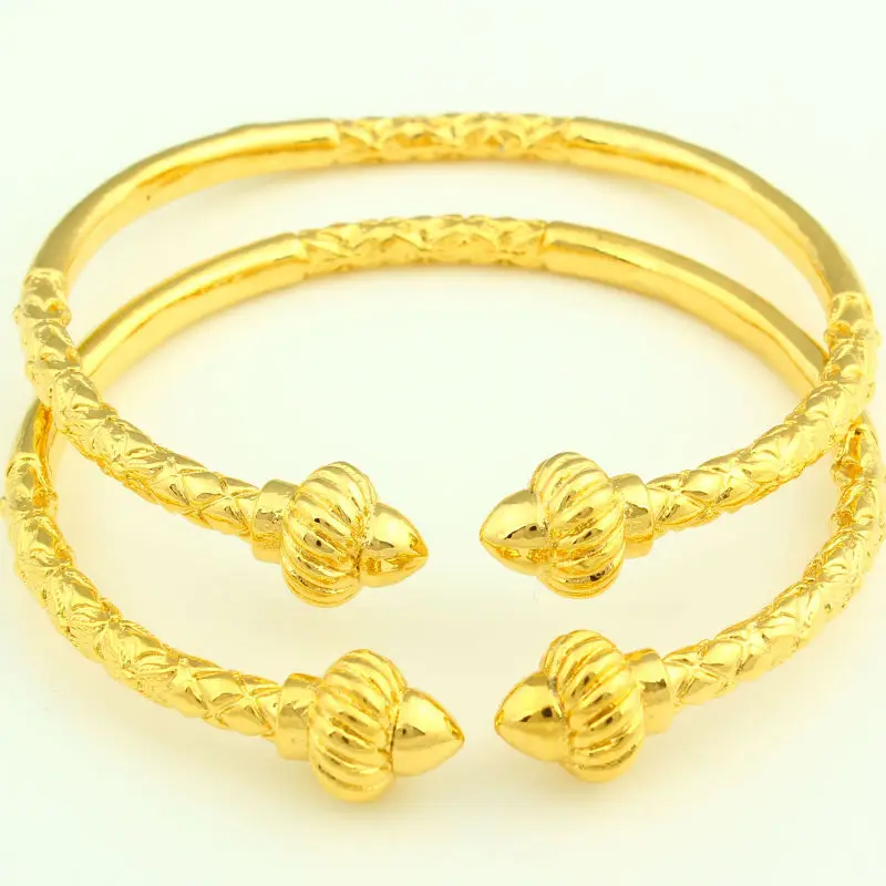 Gold Bangles for Women/Men Gold Color Jewelry Ethiopian/African/Arab Bangle Bracelet Gift