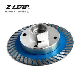 Il disco di scultura del diamante M14 5/8-11 ha visto la lama per granito di pietra lama di taglio di Turbo del diamante di Z-LEAP 75mm Mini con la flangia smontabile